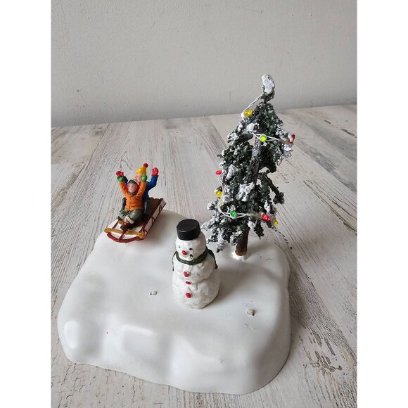 Lemax AS IS flooding light up tree snowman village accessory Xmas tree - Picture 1 of 7